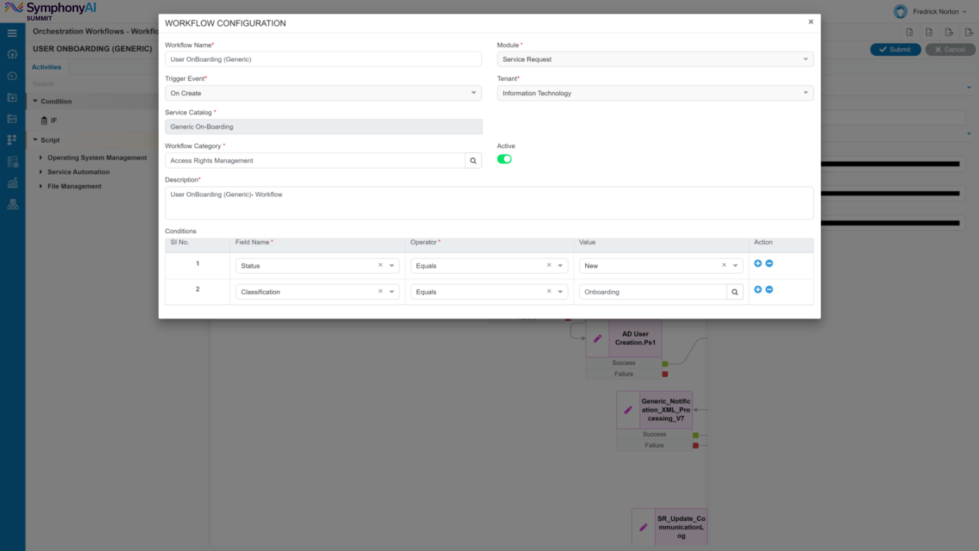 Automated service request fulfillment