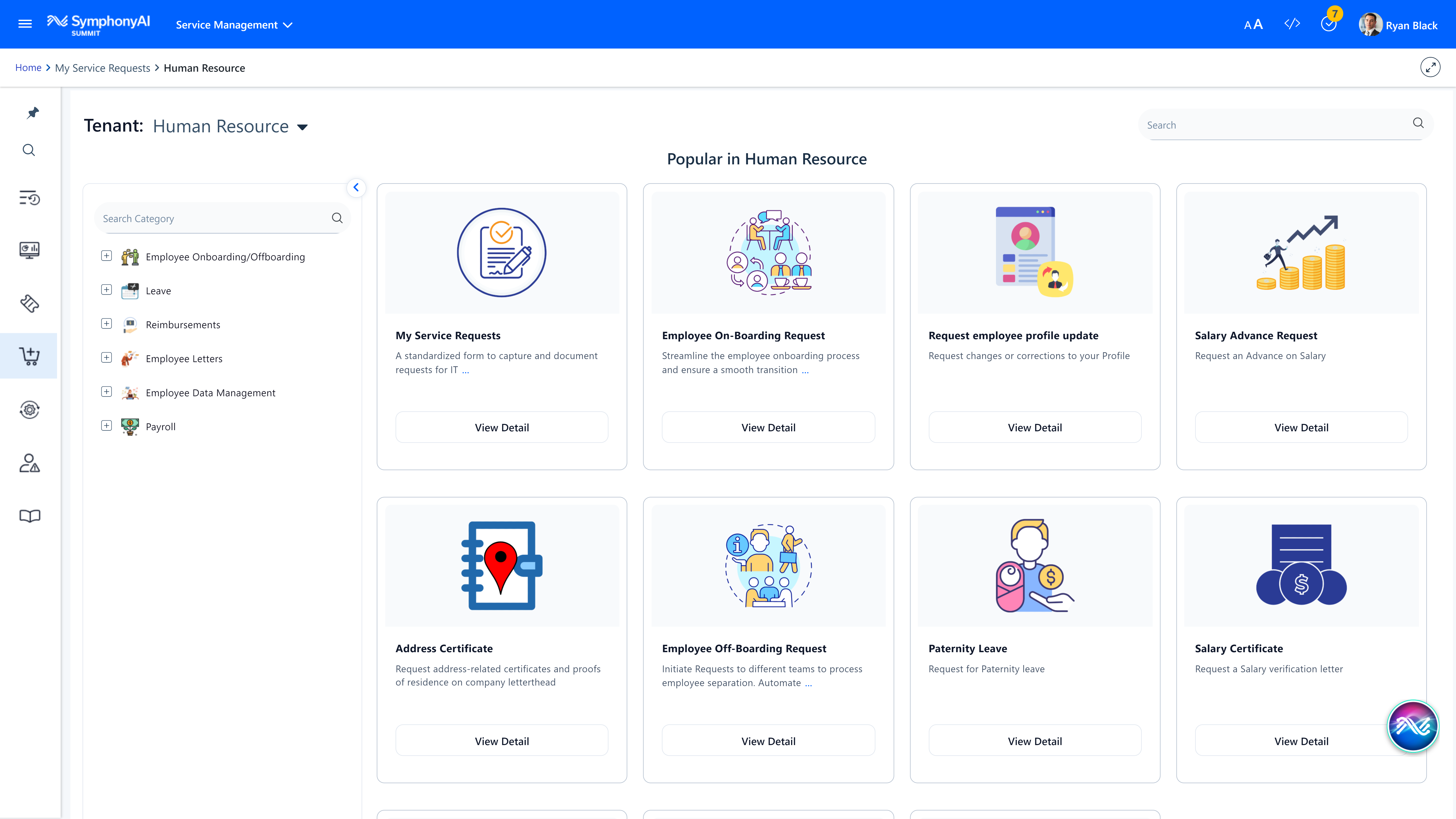 SymphonyAI Summit employee experience dashboard