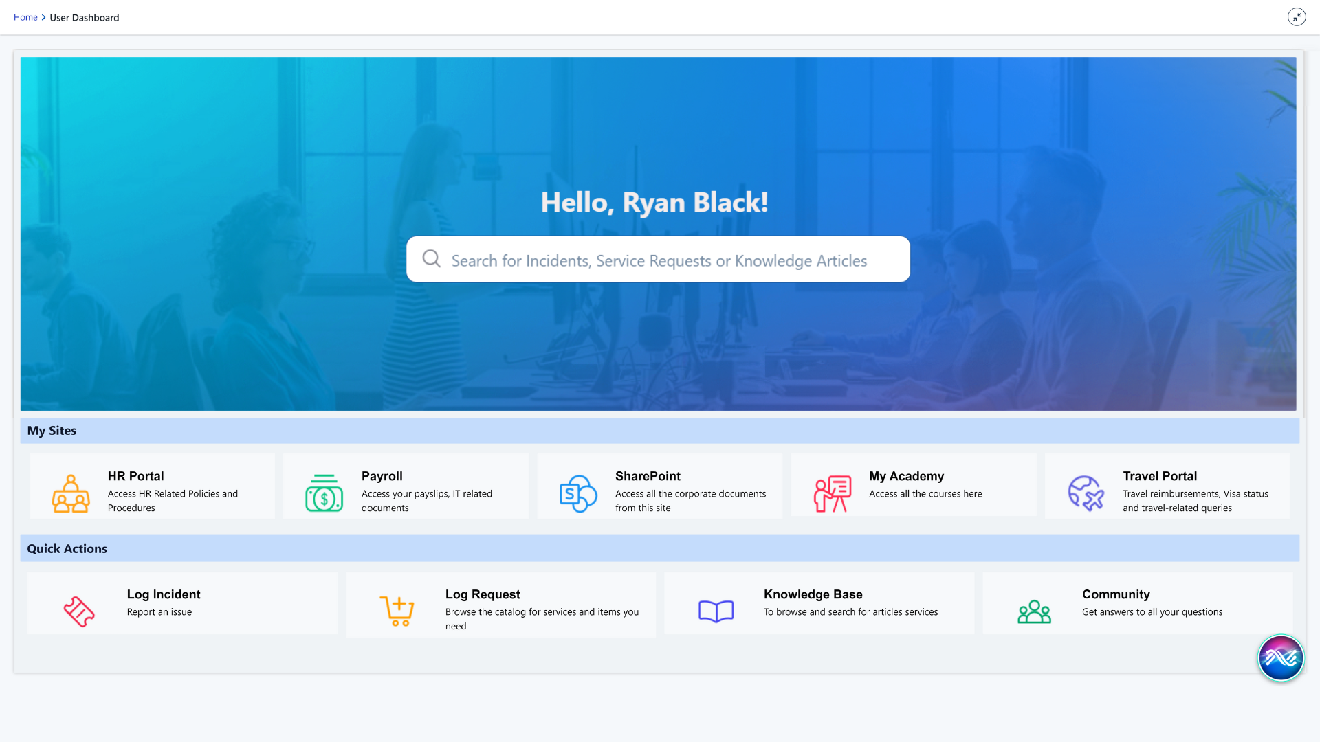 SymphonyAI Summit unified service portal IT Service Management